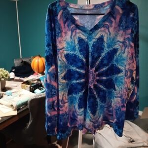 Vibrant Tie-Dye Long Sleeve Top